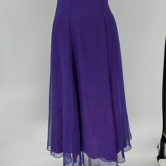 Prom dress. Size 11. Off the shoulders.  Purple and blue. Long sheer ove… - Picture 2 of 10